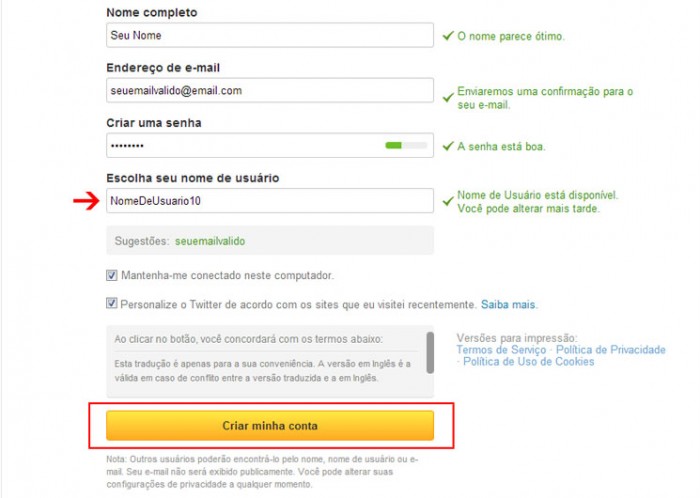 Como Fazer um Twitter