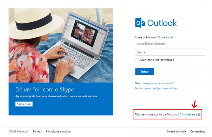 Como Fazer um Hotmail Passo a Passo