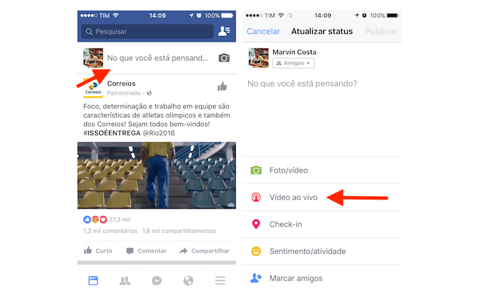 facebook-video-ao-vivo-passo-1