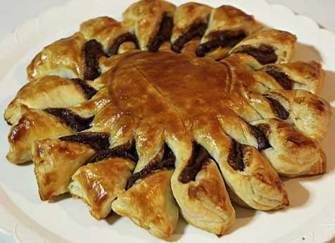 folhado de nutella