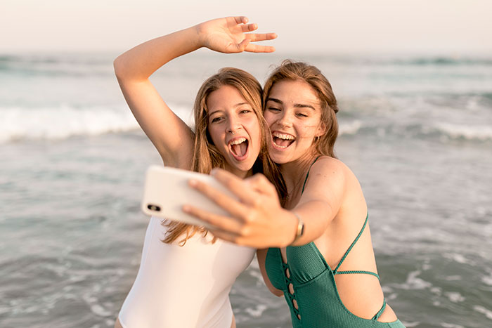 amigas selfie